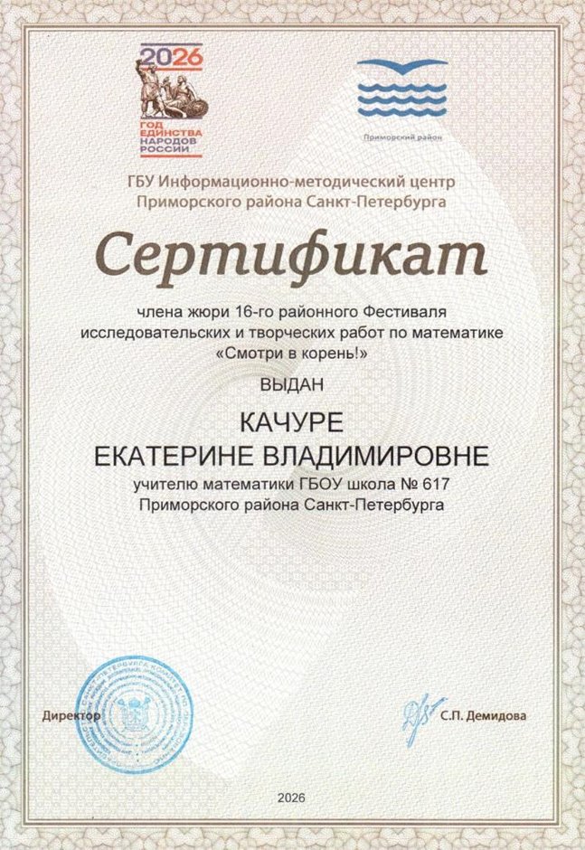 Качура Екатерина Владимировна 2025-2026